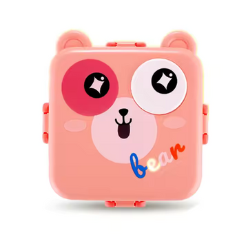 Cute Animal Shape Kid Food Container square Cartoon Dinosaur Elephant Whale Bear Stainless Steel Bento Lunch Box Microwavable