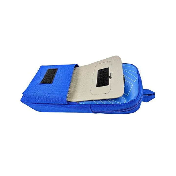 johnnie boy Captain America or Ironman Pencil Pouch with Double Pockets and Velcro Pocket - Perfect for Kids' School Supplies (Captain America Pencil Pouch, Blue)