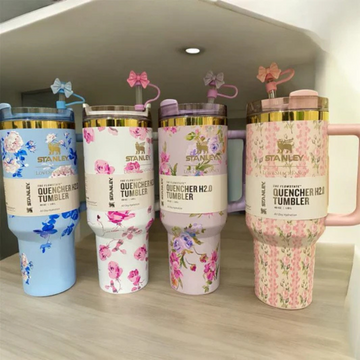 Floral Stanley Quencher H2.0 Tumbler